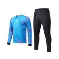 Long Sleeve Padded Chest Soccer Goalkeeper Tracksuit Blue