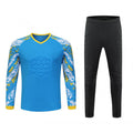 Padded Goalkeeper Tracksuit Long Sleeve Soccer Goalie Shirt Blue