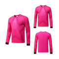 Long Sleeve Padded Chest Soccer Goalkeeper Jersey Pink