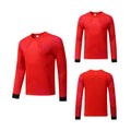 Long Sleeve Padded Chest Soccer Goalkeeper Jersey Red